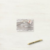 Rustikale Hochzeit von Holz Burlap Lace Floral Cou Post-it Klebezettel (Auf Schreibtisch)