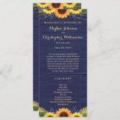 Rustikale Hochzeit von Holz Lights Lace Navy Sonne Programm (Vorne/Hinten)