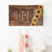 Rustikale Hochzeit von Holz und Burlap Sonnenblume Banner (Insitu)