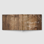 Rustikale Hochzeit von Holz und Leichtbauten Gästebuch (Voll)