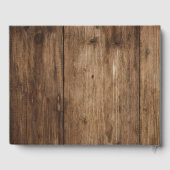 Rustikale Hochzeit von Holz und Leichtbauten Gästebuch (Rückseite)