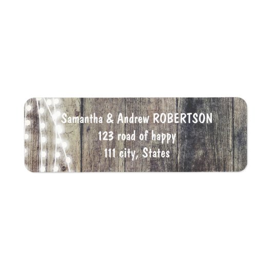 Rustikale Hochzeit von Holz und Lichtern (Vorne)