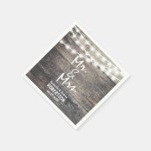 Rustikale Hochzeit von Holz und Lichtern Serviette (Ecke)