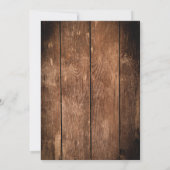 Rustikale Hochzeit von Holz und Spitzen Einladung (Rückseite)