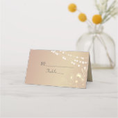 Rustikale Hochzeit von Holz und Streichellicht Platzkarte (Vorderseite)