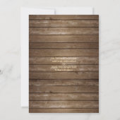 Rustikale Hochzeit von Holz und Streichellichter Einladung (Rückseite)