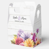 Rustikale Hochzeit von Holz und Wasserfarben Geschenkschachtel (Geöffnet)