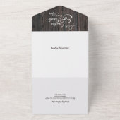 Rustikale Hochzeit von Holzherzen All In One Einladung (Außenbereich)