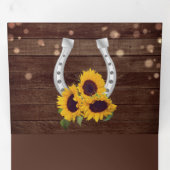 Rustikale Hochzeit von Hufblume Dreifach Gefaltete Einladung (Innen Erste Seite)