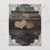 Rustikale Hochzeit von Landholz Begleitkarte (Rückseite)