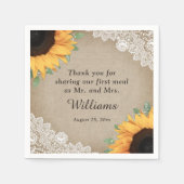 Rustikale Hochzeit von Landkreis Burlap und Lace S Serviette (Vorderseite)