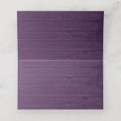 Rustikale Hochzeit von Lila Stallholz Platzkarte (Innenseite Aufgefaltet)