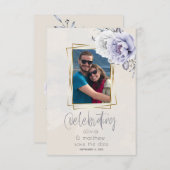 Rustikale Hochzeit von Lilac und Alabaster Peony F Einladung (Vorne/Hinten)