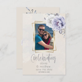 Rustikale Hochzeit von Lilac und Alabaster Peony F Einladung