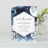 Rustikale Hochzeit von Mondlicht Save The Date (Stehend Vorderseite)