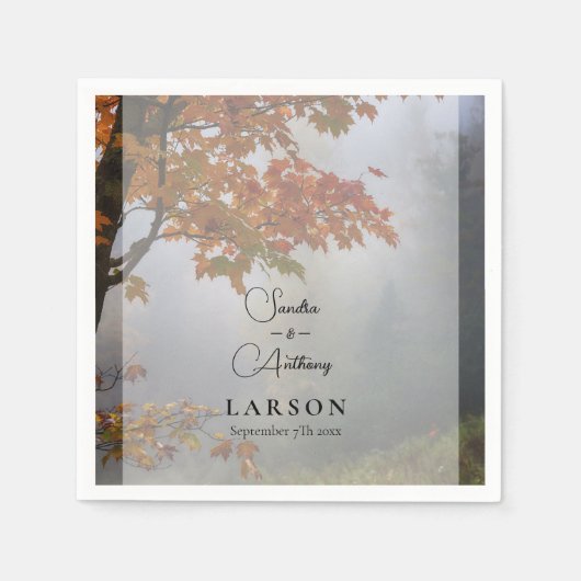 Rustikale Hochzeit von Napkins im Herbst Serviette (Vorderseite)