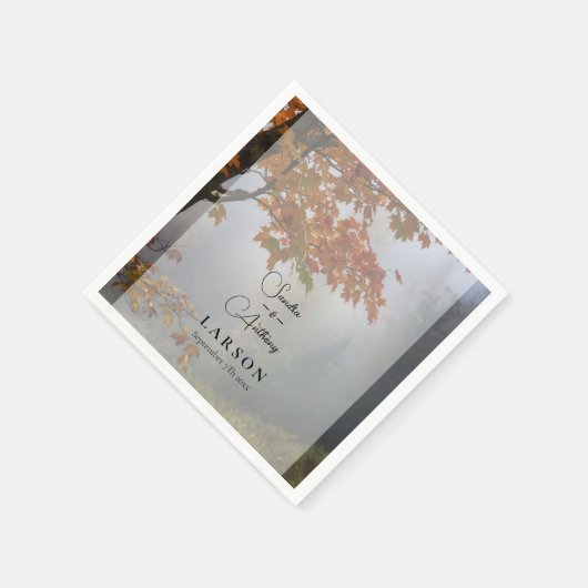 Rustikale Hochzeit von Napkins im Herbst Serviette (Ecke)