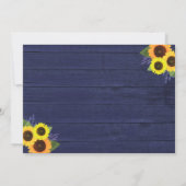 Rustikale Hochzeit von Navy-Holz-Streichelleuchten Save The Date (Rückseite)