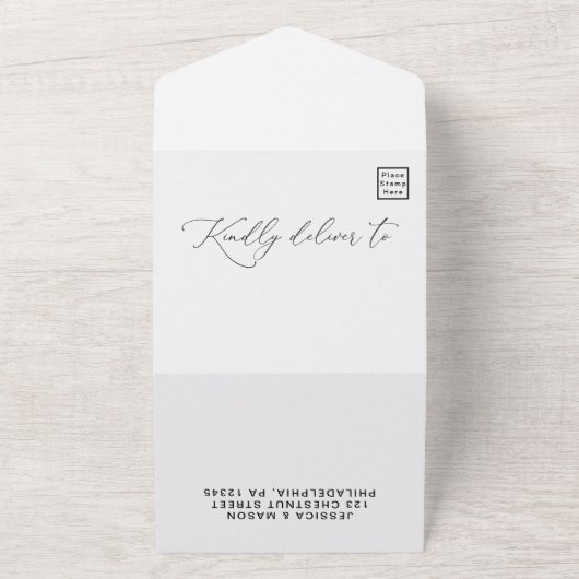 Rustikale Hochzeit von Olivenhainen All In One Einladung (Außenbereich)