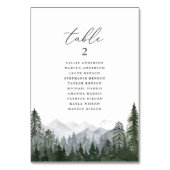 Rustikale Hochzeit von Pinien Tischnummer (Vorderseite)
