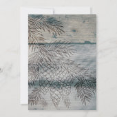 Rustikale Hochzeit von Pinienwald Einladung (Rückseite)