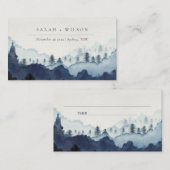 Rustikale Hochzeit von Pinienwäldern Platzkarte (Vorne/Hinten)