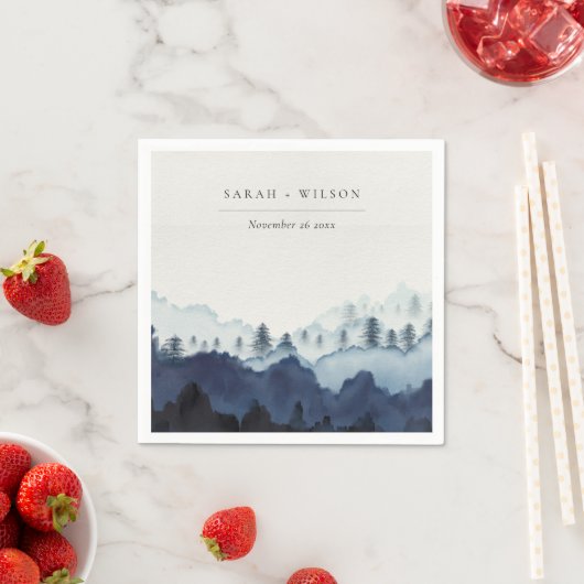 Rustikale Hochzeit von Pinienwäldern Serviette (Beispiel)