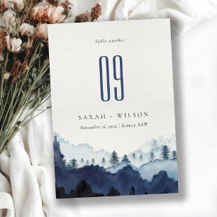 Rustikale Hochzeit von Pinienwäldern Tischnummer