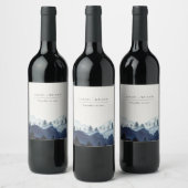 Rustikale Hochzeit von Pinienwäldern Weinetikett (Flaschen)