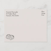 Rustikale Hochzeit von Reiten Ankündigungspostkarte (Rückseite)