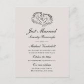 Rustikale Hochzeit von Reiten Ankündigungspostkarte (Vorderseite)