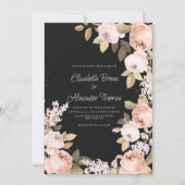 Rustikale Hochzeit von Rosa-Korallen-Elfenbein Einladung (Vorderseite)