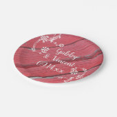 Rustikale Hochzeit von Rotem Barn Pappteller (Schrägansicht)