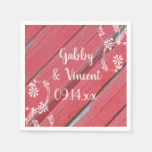 Rustikale Hochzeit von Rotem Barn Serviette (Vorderseite)