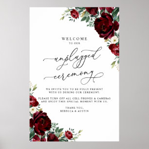 Rustikale Hochzeit von Roter Flora, nicht gestopft Poster