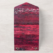 Rustikale Hochzeit von Rotholz All In One Einladung (Außenbereich)