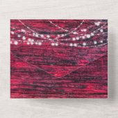 Rustikale Hochzeit von Rotholz All In One Einladung (Rückseite)