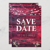 Rustikale Hochzeit von Rotholz Save The Date (Vorne/Hinten)