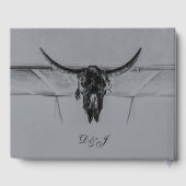 Rustikale Hochzeit von Rustikal-Grey-Black-Western Gästebuch (Rückseite)