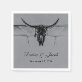Rustikale Hochzeit von Rustikal-Grey-Black-Western Serviette
