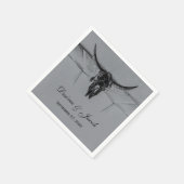 Rustikale Hochzeit von Rustikal-Grey-Black-Western Serviette (Ecke)