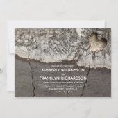 Rustikale Hochzeit von Schnitzbaum Einladung (Vorderseite)