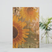 rustikale Hochzeit von Sonnenblumen (Stehend Vorderseite)