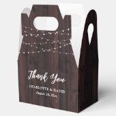 Rustikale Hochzeit von Stallenholz Geschenkschachtel (Geöffnet)