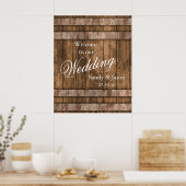 Rustikale Hochzeit von Stallenholz Poster (Küche)