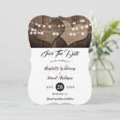 Rustikale Hochzeit von Stallenholz Save The Date (Stehend Vorderseite)