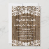 Rustikale Hochzeit von Stallholz Einladung (Vorderseite)