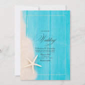 Rustikale Hochzeit von Starfish und Ocean Vibes Be Einladung (Vorderseite)