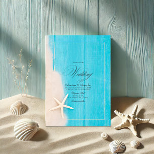 Rustikale Hochzeit von Starfish und Ocean Vibes Be Einladung