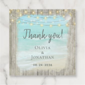 Rustikale Hochzeit von Strandwald Geschenkanhänger (Rückseite)